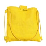 Olive N Figs Sunny Yellow Catch-All Jute Drawstring Backpack