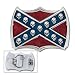 Rebel Flag w/ Skulls Pewter Belt Buckle