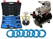 MASTER Airbrush S67 Studio Set (8 MASTER Hi-Flow Model S62 Precision Dual-Action Siphon Feed Airbrushes) with the TC-20T Air Compressor
