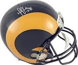 Marshall Faulk Autographed Helmet | Details: St. Louis Rams, Riddell Replica Helmet