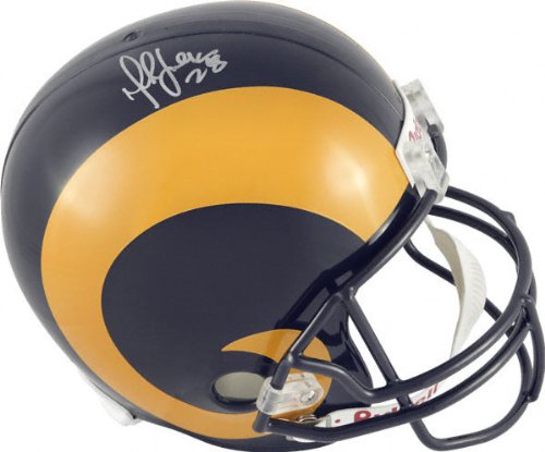 Marshall Faulk Autographed Helmet | Details: St. Louis Rams, Riddell Replica Helmet