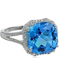 Sterling Silver Diamond-Accented Ring