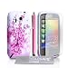 Yousave Accessories TM HTC Explorer Accessory Pack Stylish Pink / White Floral Bee Pattern Silicone Gel Patterned Case Cover With Stylus Pen Screen Protector Film And Grey Micro-Fibre Polishing Cloth