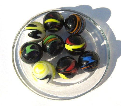 Imagen principal de 2 Canicas BLACK SPEEDY - Canica de Vidrio - 25 mm