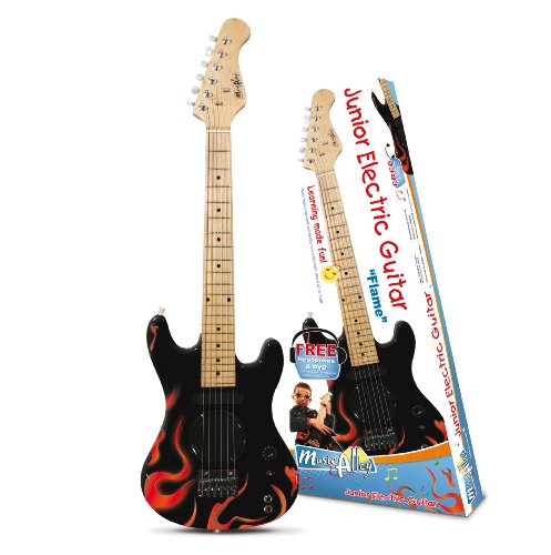 Music Alley MA101-FL Junior Anf&auml;ngerset E-Gitarre (inkl. DVD, Kopfh&ouml;rer) flame (UK Import)