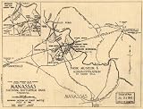 Manassas National Battlefield Park, Virginia. Showing action of first battle, July 21, 1861. (Civil War Map Reprint measured in inches 36 x 27)