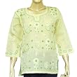 Kurti Womens Casual Dresses Fashion in India Chikan Embroidery Size M (ctop438)