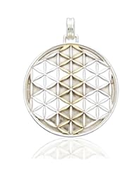 Mandala Flower of Life Amulet Sterling Silver Pendant - Sacred Geometry