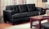 Sofa in Black Leather - Coaster