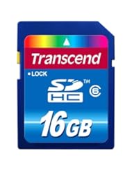 Transcend 16 GB Class 6 SDHC Flash Memory Card TS16GSDHC6