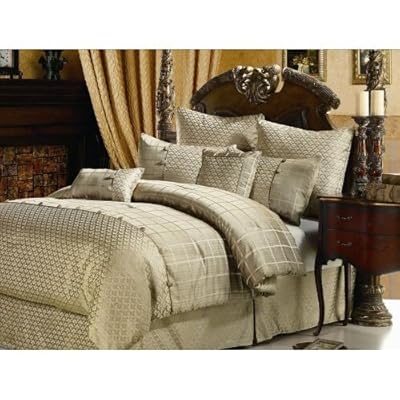 8pc Queen size Grand park (Oxford) Comforter set By sheetsnthings