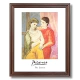 Picasso The Lovers Contemporary Home Decor Wall Picture Cherry Framed Art Print
