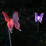 Solar Garden Butterfly Stake Lights, 2 Piece