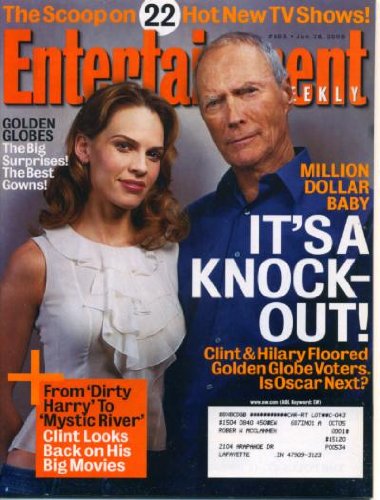 Entertainment Weekly January 28 2005 Clint Eastwood, Hilary Swank, Million Dollar Baby, Medium, Numb3rs