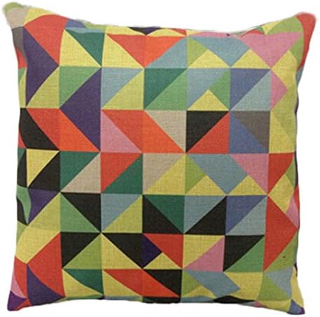 Lakiss Custom Cotton Linen Square Decorative Throw Pillow Case Cushion Cover 18"X18"