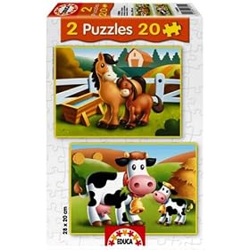Educa - 13825 - - Puzzle Carton 2X20 Animaux