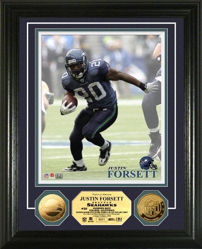 Highland Mint NFL Seattle Seahawks Justin Forsett 24KT Gold Coin Photomint