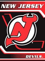 New Jersey Devils Banner Plusch Raschel Blanket Throw - NHL Hockey Fan Shop Sports Team Merchandise