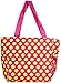 World Traveler Polka Dot Travel Tote Bag, Pink and Green