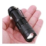 SODIAL(TM) 7w 300lm Mini Cree Led Flashlight Torch Adjustable Focus Zoom Light Lamp