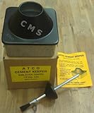 ATCO Cast Zinc Teflon Cement Keeper Dispenser 1/5 Gallon Leather Craft Glue Pot by Siline & Johnson MADE IN USA