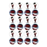 Beano Dennis The Menace Style Edible Wafer Fairy/Cup Cake Toppers - 24 Sheet