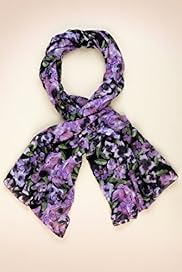Lily Print Lightweight Scarf