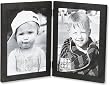 Dylan Double Double-Hinged Horizontal Black Picture Frame 4x6