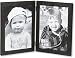 Dylan Double Double-Hinged Horizontal Black Picture Frame 4x6