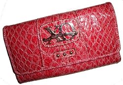 Xoxo Checkbook Wallet red Material Girl Vinyl