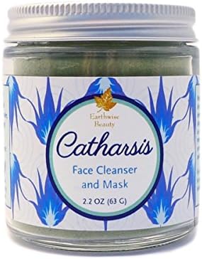 Catharsis Powder-Format Face Cleanser and Mask, with Aloe, Neem, Spirulina, and Chlorella; Vegan, All-Natural, Certified Cruelty Free, Handcrafted in the USA (2.2 oz)