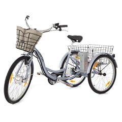 Aluminium Elektrodreirad mit Pedelec Antrieb. 26/24 Zoll (61/51 cm). 3 Gang Nabenschaltung mit R�cktrittbremse. Fahrbereite Lieferung