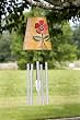 Decorative Metal Flower Pot Windchime