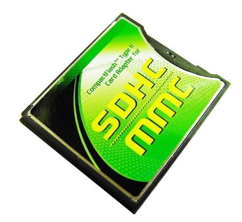 SD-CF II: SD to CF Type II Adapter (Supports SDHC MMC)