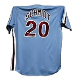 Mike Schmidt Philadelphia Phillies Autographed Mitchell and Ness Jersey with HOF 95, 548 HR Inscription