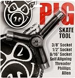 Pig Skate Tool Black Tri Socket Threader Skate Tools