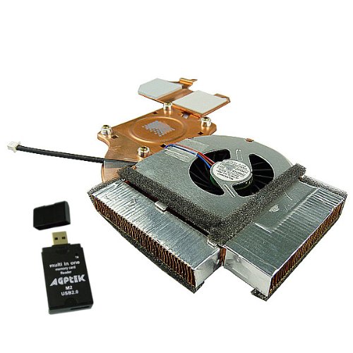 New CPU Cooling Cooler fan for Notebook Laptop IBM Thinkpad Lenovo T60 T60P Series, part numbers MCF-210PAM05 41W6407 41V9932 PLUS AGPtek USB All-in-one Card Reader