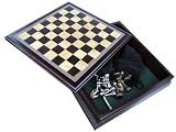 Grace 12 Wooden Chess Set with Metal Pieces