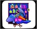 Mouse Pad with crow, bottles, apothecary Image