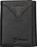 Cattlemans Cutlery WT0007 Tri-Fold Wallet with Black Leather Construction