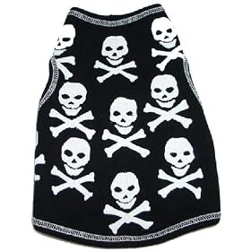 Skull Print Pet Tank - SMALL (S) by I SEE SPOT