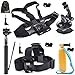 EEEKit 5 Items Accessories Stater Kit for Kodak SP360 16 MP Digital Camera, Car Suction Mount,Floating Hand Grip,Chest Harness and Selfie Monopod Pole