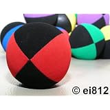 Jonglierball: HENRYS Beanbag Superior (Velours) 67mm, schwarz-rotvon "Henrys"