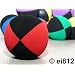 Jonglierball: HENRYS Beanbag Superior (Velours) 67mm, schwarz-rot