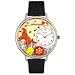 Whimsical Watches Unisex Irish Setter Black Skin Leather Watch #U0130047