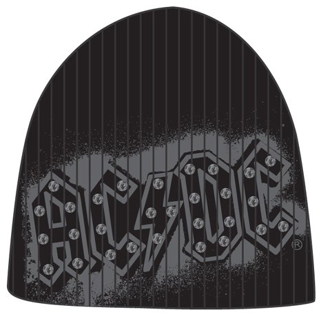 - 	 ACDC AC/DC Music Band Skull Cap Beanie - Black Spray Paint Logo