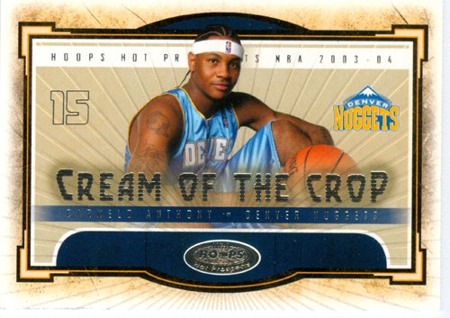 2003 Hoops Cream of the Crop Carmelo Anthony Rookie Card