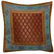 Pillow Cover India Furniture Gifts Online Silk Fabric 16x16 inches (bcbr311)
