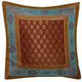 Pillow Cover India Furniture Gifts Online Silk Fabric 16x16 inches (bcbr311)