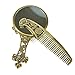 HITOP Handheld Portable Travel Mini Makeup Mirrors Comb Set,Handle Mirror/Comstic Mirror Retro Handcraft Gift for Her (016)